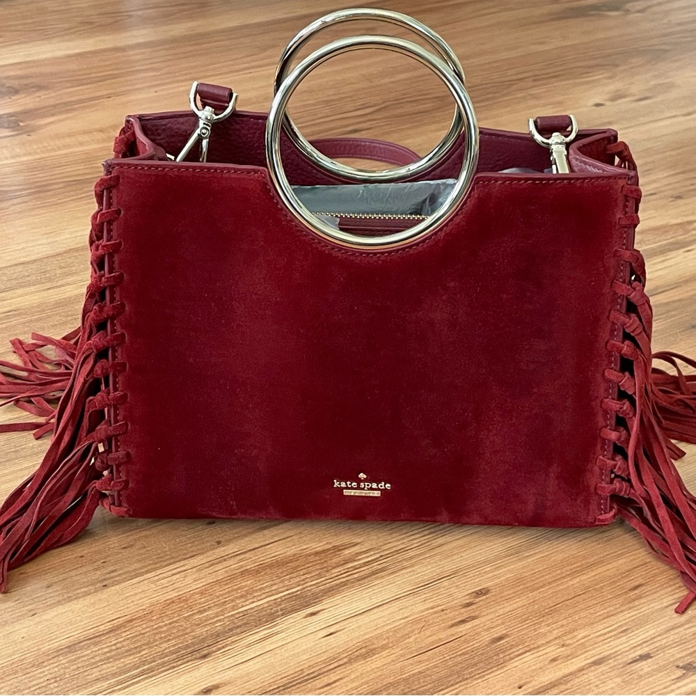 Kate Spade White Rock Road Suede Bag